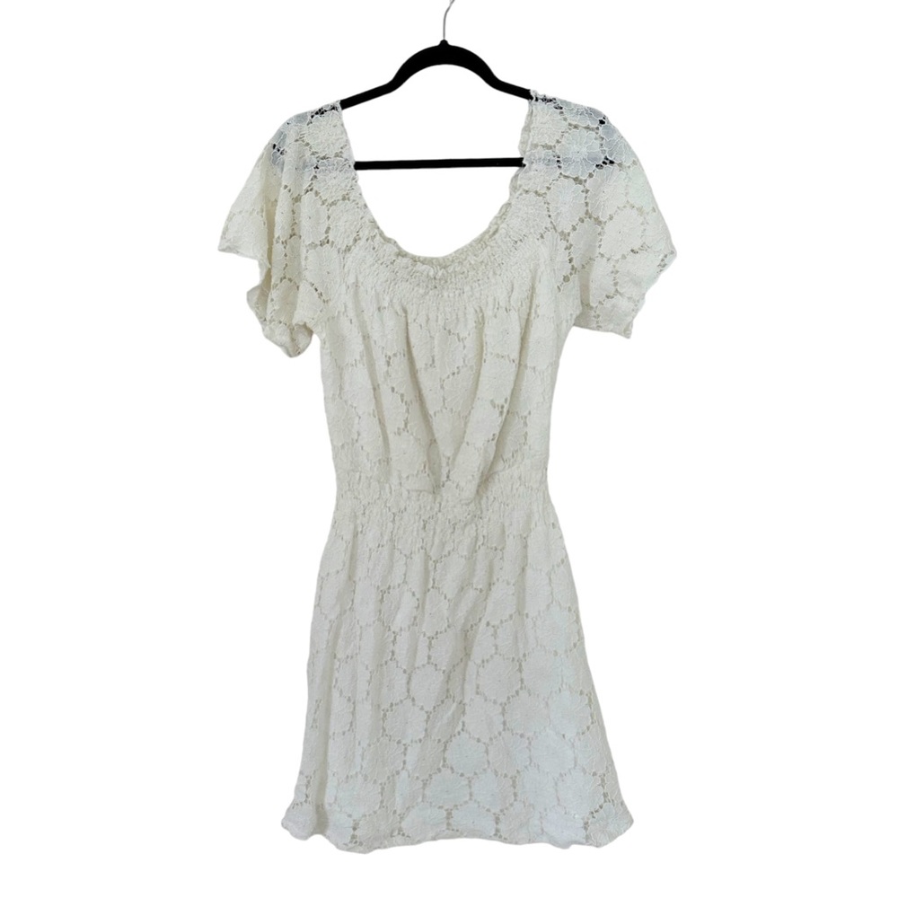 EGERIE Paris White Short Sleeve White Dress
